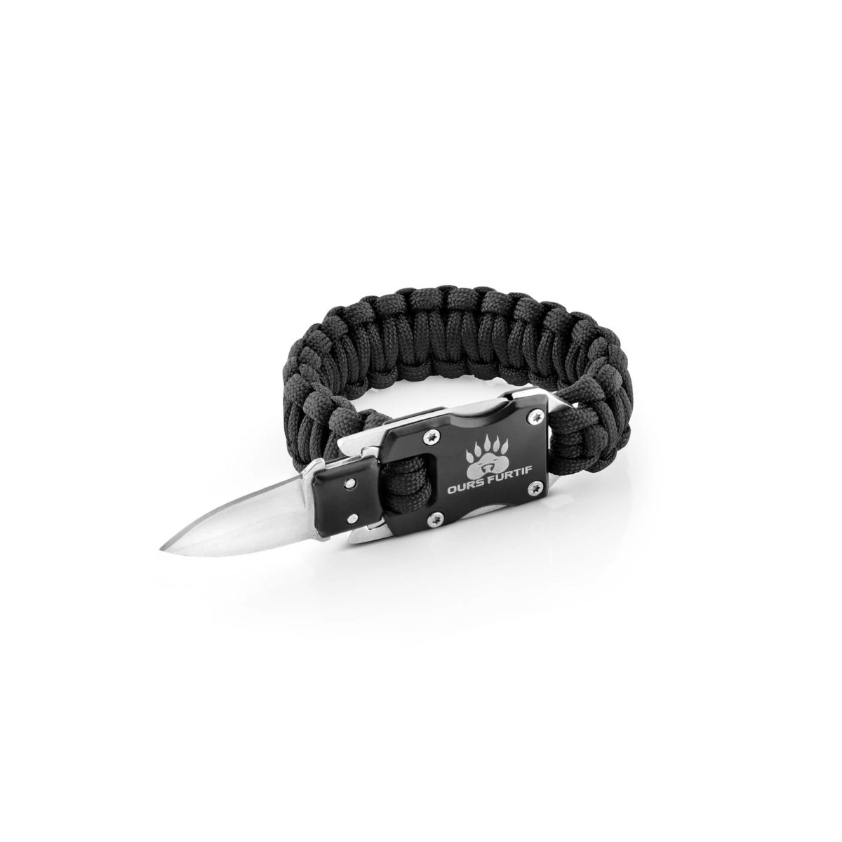 paracord bracelet black cobra knife