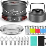 Présentation des éléments du kit de cuisine de camping pour 4