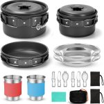 Présentation du kit de cuisine de camping pour 2