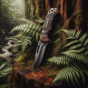 Un couteau de survie dans la nature