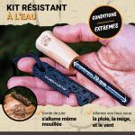 pierre à feu kit xl firesteel de survie avec corde de jute