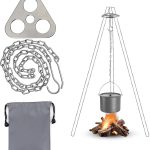 trépied feu de bois pour feu de camp accessoire de cuisine camping et bushcraft