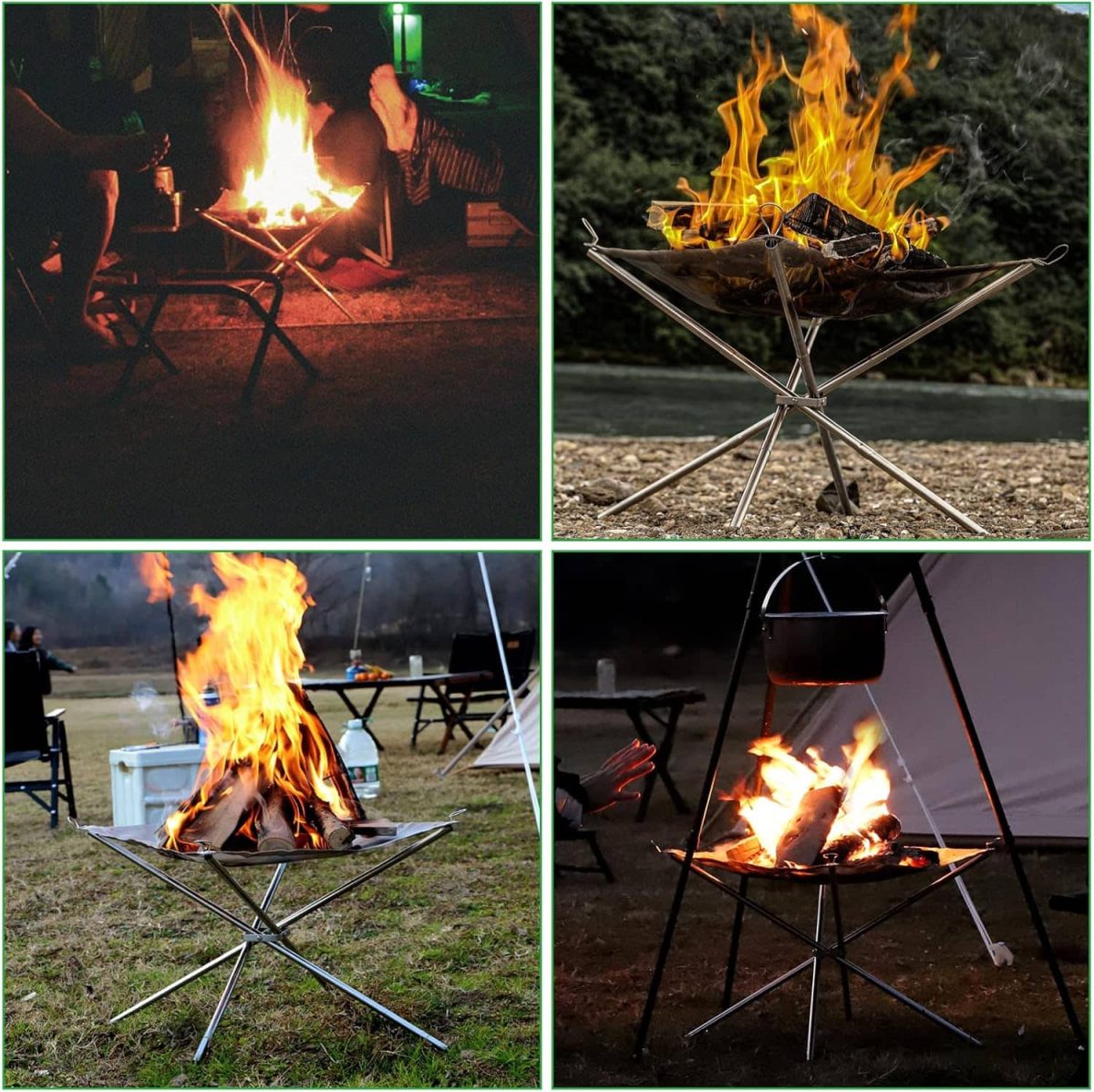 foyer pliable feu de camp sans impact environnemental